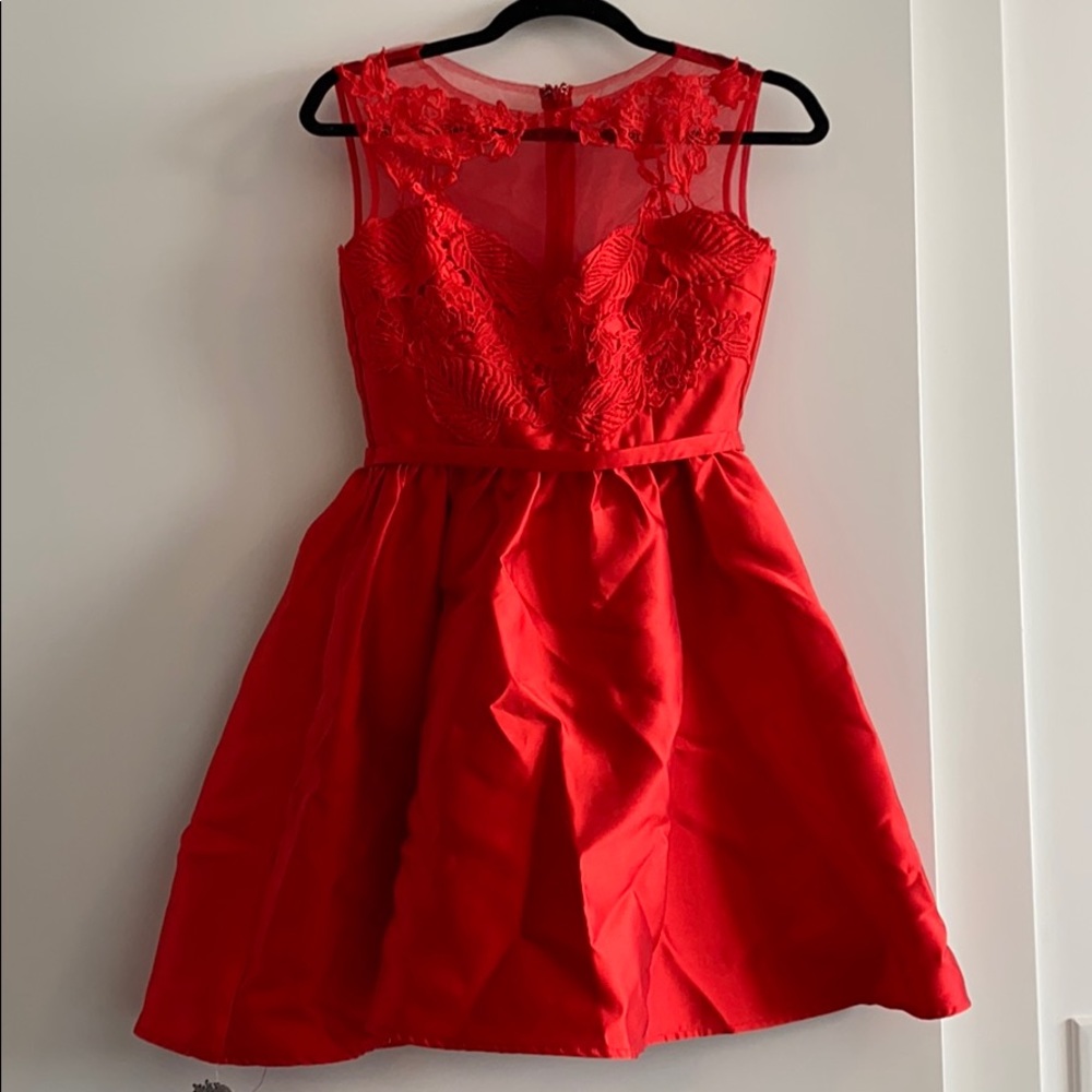 Red cocktail dress